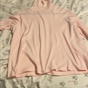 pink turtle neck